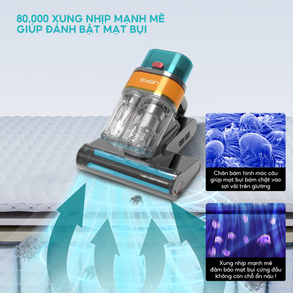 Máy hút bụi giường Eysin S30 tích hợp đập hút