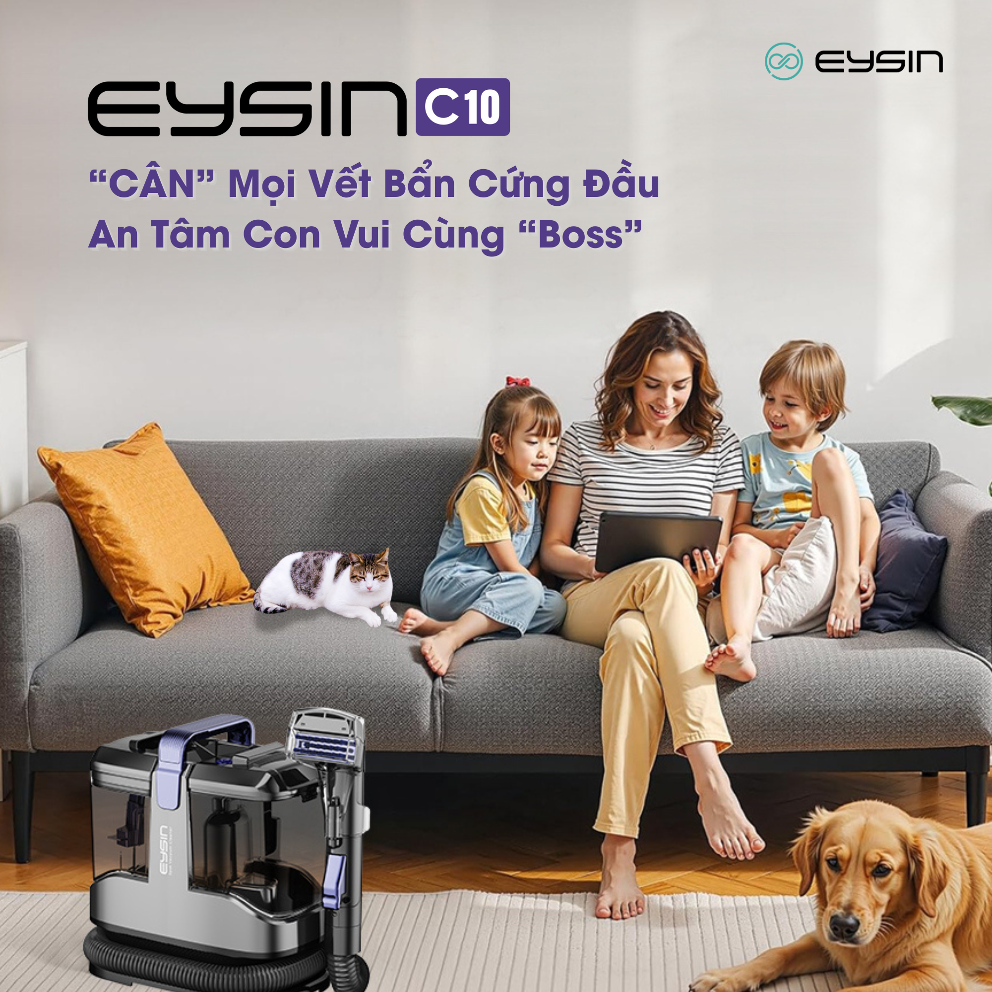 máy hút giặt đa năng cầm tay Eysin C10
